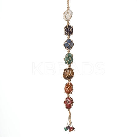 Gemstone Pendant Decorations HJEW-JM01870-1