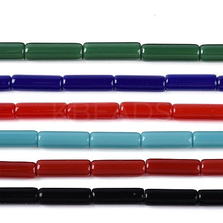 Opaque Solid Color Glass Beads Strands GLAA-N070-01A-CM-1
