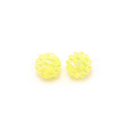 Opaque Acrylic Waxberry Beads OACR-CJC0006-01F-1