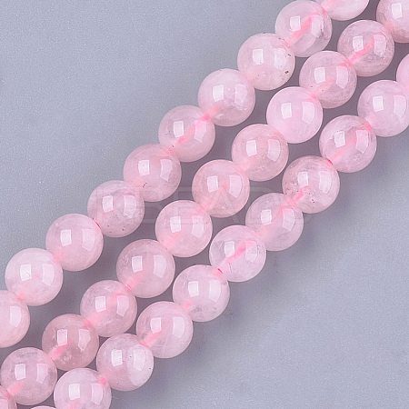 Natural Madagascar Rose Quartz Beads Strands G-S333-6mm-033-1
