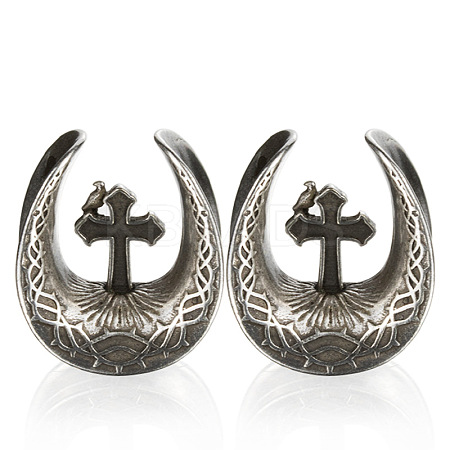 U-Shaped Brass and Alloy Ear Tunnels FS-WG0A997-09-1