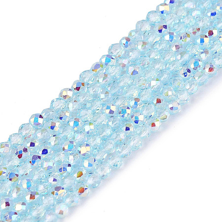 Transparent Glass Beads Strands EGLA-N028-01A-A06-1