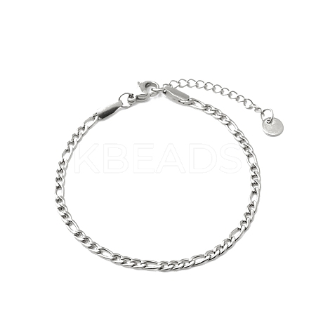 Non-Tarnish Stainless Steel Figaro Chain Bracelet LS-PW-WG50942-01-1