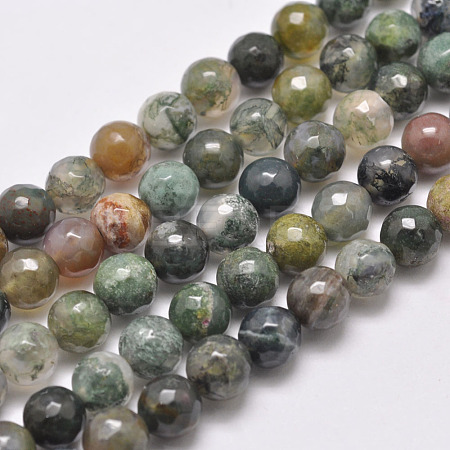 Natural Indian Agate Beads Strands G-F349-02-4mm-1