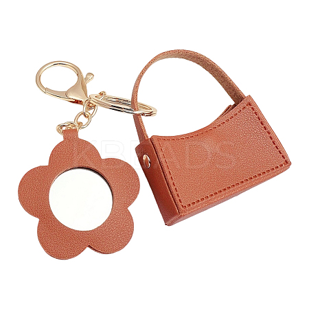 1Pc Portable Imitation Leather Bag Keychain AJEW-CL0001-64A-1