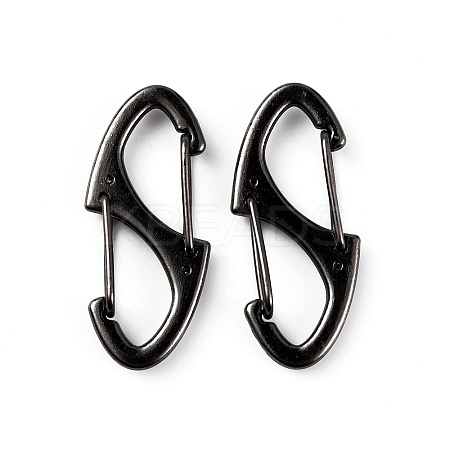 Zinc Alloy Double Snap Hook Spring Keychain Clasps FIND-WH0155-013B-1