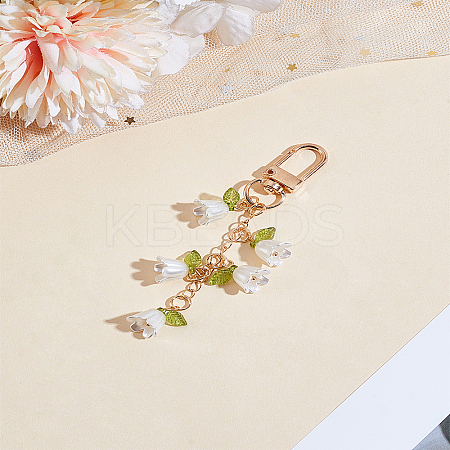1Pc Resin Lily of the Valley Pendant Decorations KEYC-LP0001-24G-1