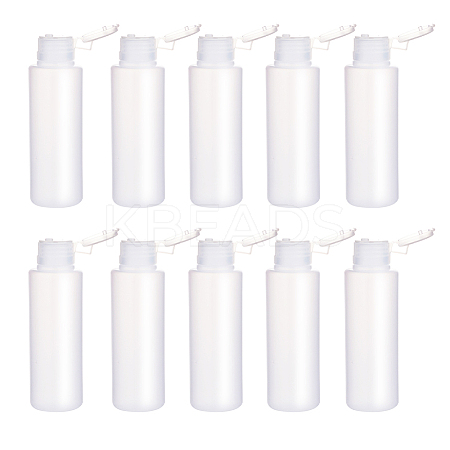 100ml PE Plastic Empty Refillable Flip Cap Bottles MRMJ-WH0037-13C-1