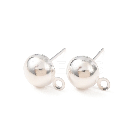 Brass Stud Earring Findings KK-G604-01S-04-1