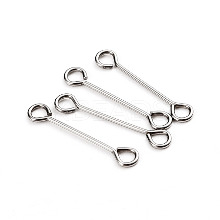 Tarnish Resistant 304 Stainless Steel Eye Pins STAS-I141-01B-P-1