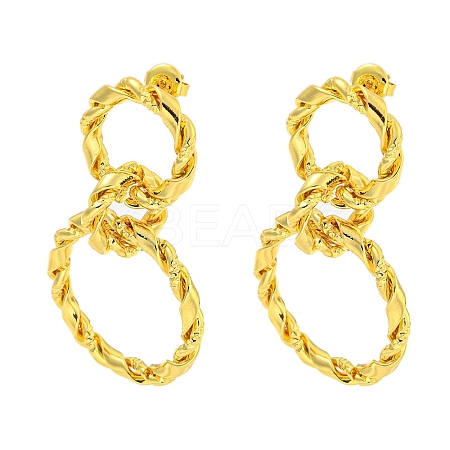 304 Stainless Steel Earrings EJEW-R161-10A-G-1
