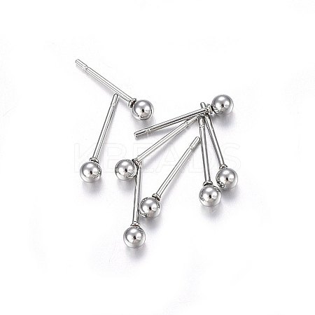 Tarnish Resistant 304 Stainless Steel Stud Earrings LS-EJEW-P161-01P-1
