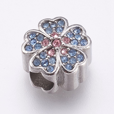 304 Stainless Steel European Beads STAS-O097-101A-1
