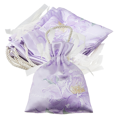 Rectangle Polyester Candy Gift Drawstring Bags ABAG-WH0062-03-1