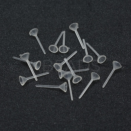 Eco-Friendly Plastic Stud Earring Settings KY-F009-04-B-1