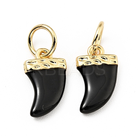 Brass Enamel Charms KK-G416-37G-04-1