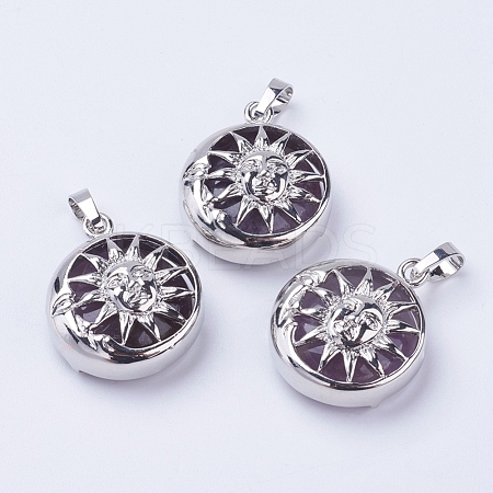 Natural Amethyst Pendants G-K234-C06-1