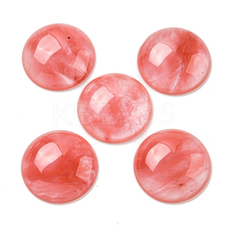 Cherry Quartz Glass Cabochons G-C115-02B-04-1