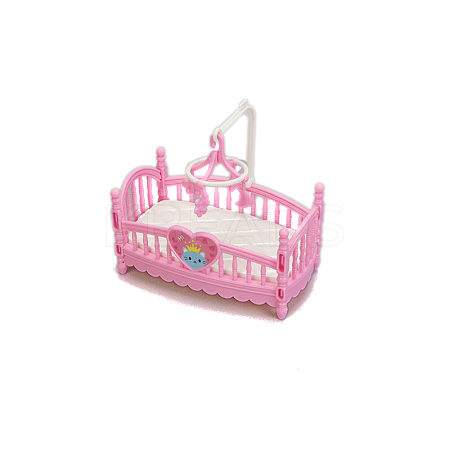 Mini PVC Plastic Baby's Cot Miniature Ornaments PW-WGEBC2D-01-1