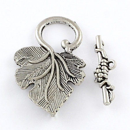 Tibetan Style Zinc Alloy Toggle Clasps TIBEP-R334-120AS-RS-1