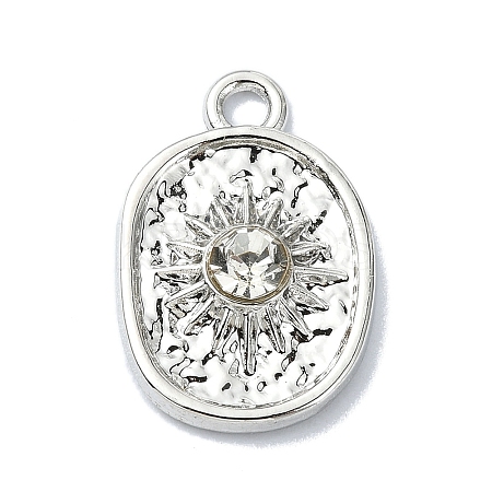 Alloy Clear Rhinestone Pendants PALLOY-S188-09P-01-1