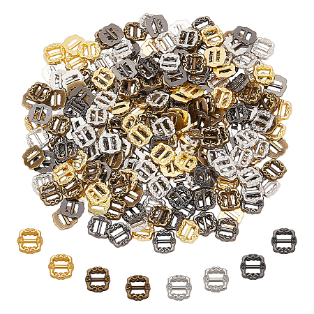 240pcs 4 Colors Rectangle Alloy Buckle FIND-NB0003-97-1