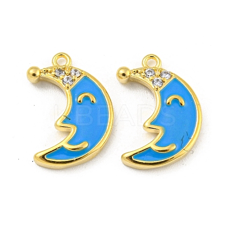 Brass Micro Pave Cubic Zirconia Pendants KK-P258-18G-1