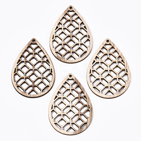 Unfinished Hollow Wood Big Pendants WOOD-N006-101-1
