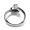 Natural Gemstone Adjustable Rings RJEW-K269-08P-4