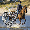 Alloy Viking Knot Heart Horse Pendant Necklaces FS-WG2DD1C-01-2