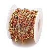 Brass Heart Link Chains KK-D368-03G-F-3