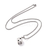 Zinc Alloy with Enamel Dice Pendant Necklaces NJEW-C034-04P-01-4