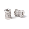 Eco-Friendly Rack Plating Brass Micro Pave Cubic Zirconia Beads KK-F835-24B-P-2