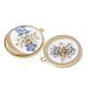 Transparent Resin Pendants RESI-A050-10B-G-2