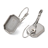 304 Stainless Steel Leverback Earring Finding STAS-C117-12A-P-2