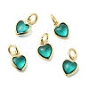Brass Pave Cubic Zirconia Pendants KK-Z137-21G-03-1