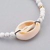 Natural Howlite Braided Bead Bracelets BJEW-JB04079-03-3