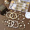 DIY Mixed Shapes Synthetic Turquoise & Wood & CCB Beads Bracelets Making Kits DIY-FS0007-67-7
