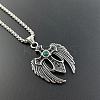 Vintage Gothic 304 Stainless Steel Cubic Zirconia Pendant Necklaces ZQ9567-1