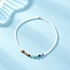 Chakra Glass Seed & Natural Mixed Gemstone Bead Bracelets for Women BJEW-JB12632-2