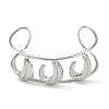 Non-Tarnish 304 Stainless Steel Wide Hollow Textured Opaen Cuff Bangles BJEW-Q348-07P-01-2
