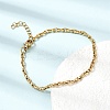 3MM 304 Stainless Steel Twisted Oval Link Chain Bracelets for Man and Women SA-CBAB767-17A-G-1
