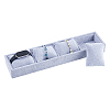 Rectangle 4 Grids Velvet Watch Display Case AJEW-WH0166-11B-1