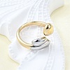 Brass Cuff Rings for Women RJEW-G347-04GP-1
