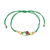 Christmas Themed Glass Seed Beads Braided Bead Bracelets for Women BJEW-MZ00189-03-2