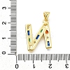 Brass Micro Pave Clear Cubic Zirconia Pendants KK-G521-01G-N-01-3