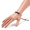 Natural Obsidian Chips Braided Bead Bracelet BJEW-JB08019-08-3