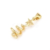 Christmas Brass Micro Pave Cubic Zirconia Pendants LS-KK-K411-03G-2