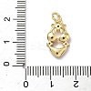 Brass Micro Pave Cubic Zirconia Pendants KK-C156-29G-02-3