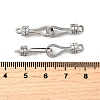 Rack Plating Brass Micro Pave Clear Cubic Zirconia Fold Over Clasps KK-S384-15P-3